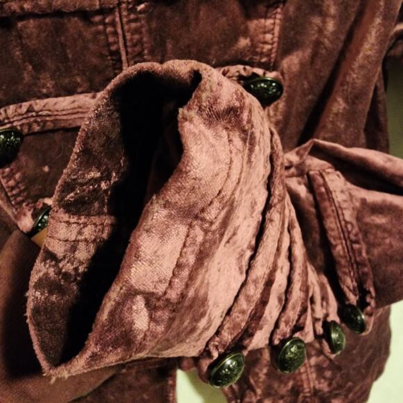 Free People Velvety Military Jacket Purple Size XS - Picture 9 of 15